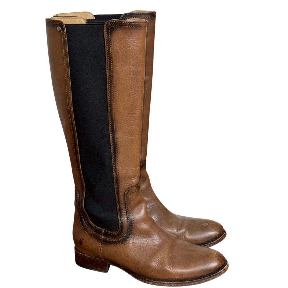 Frye Lindsay Gore Brown Riding Boots Brown Size 8